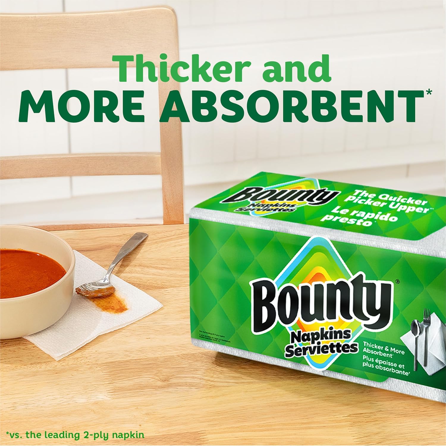 Bounty Quilted Napkins 1210x12 White 200Pack