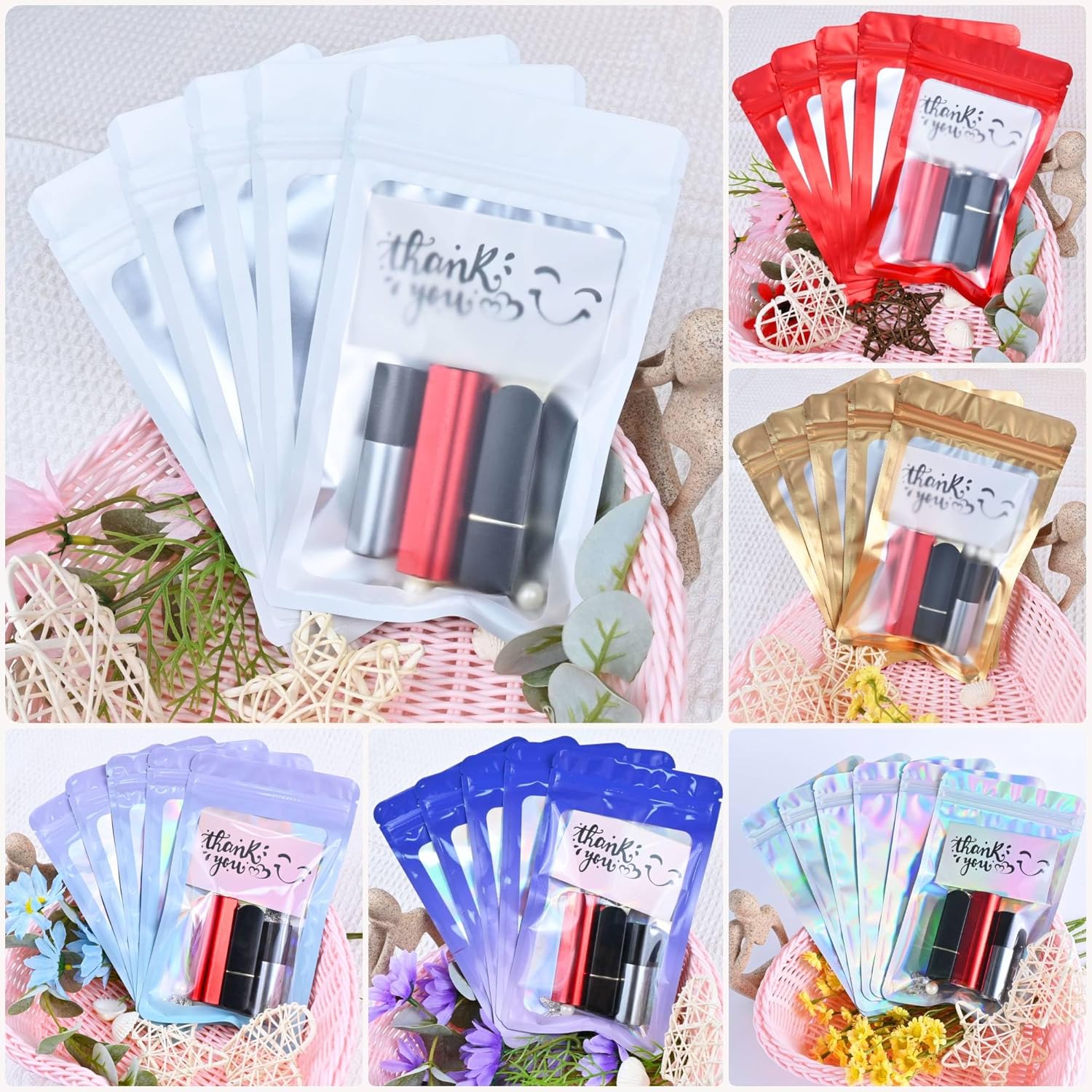 Resealable Mylar Pouch Pen Bags 100PCS Black 55 x 8 Inch