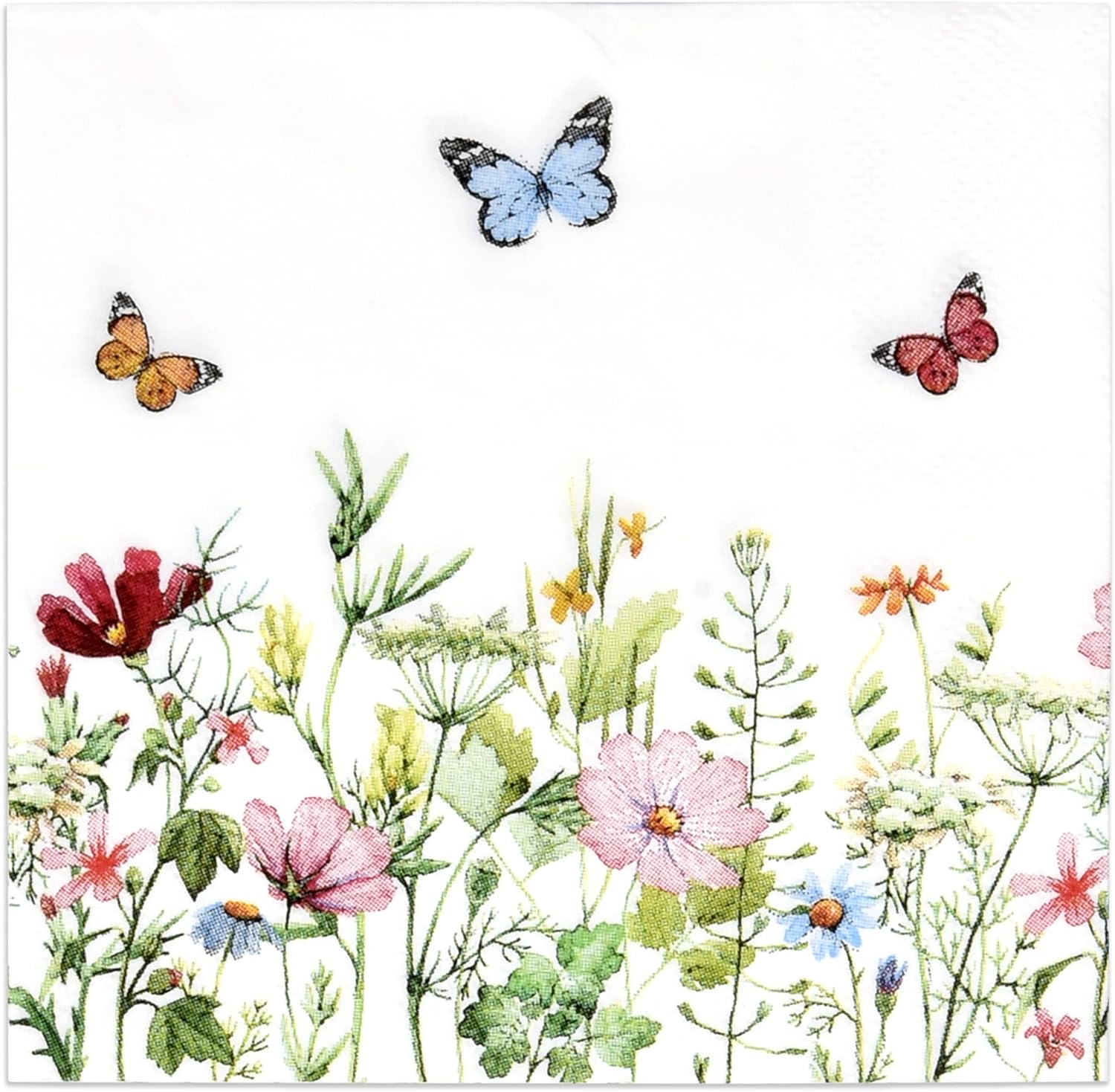 Gift Boutique 100 Pcs Floral Cocktail Napkins