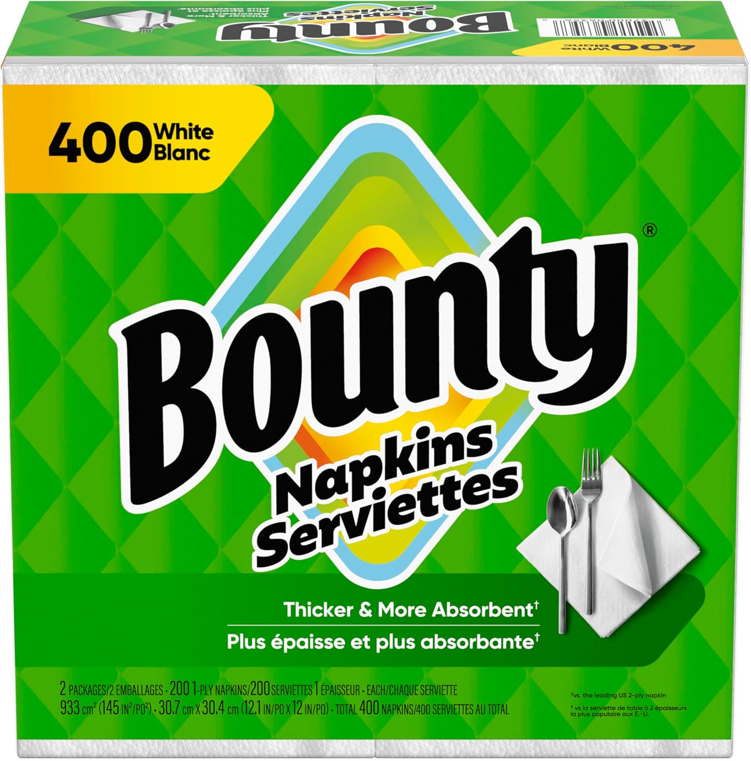 Bounty Paper Napkins White 400 Count