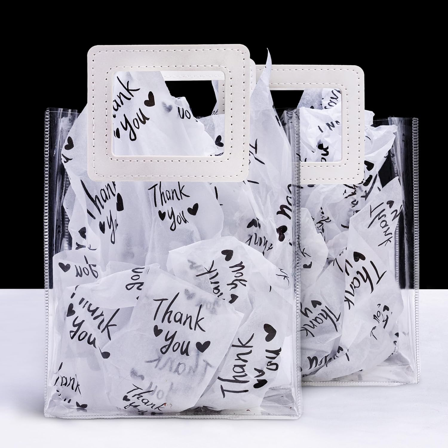 MR FIVE Black and White Thank You Tissue Paper Bulk