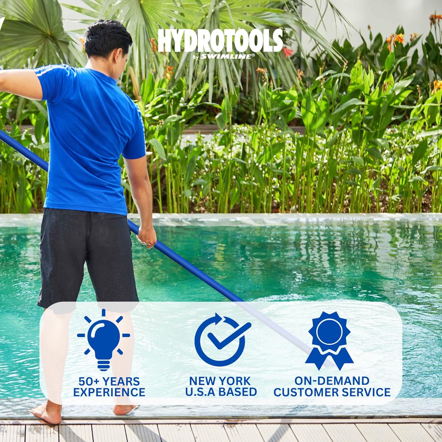 Hydrotools Pool Vacuum Hose 125 X 24 Kink Resistant Swivel Cuff