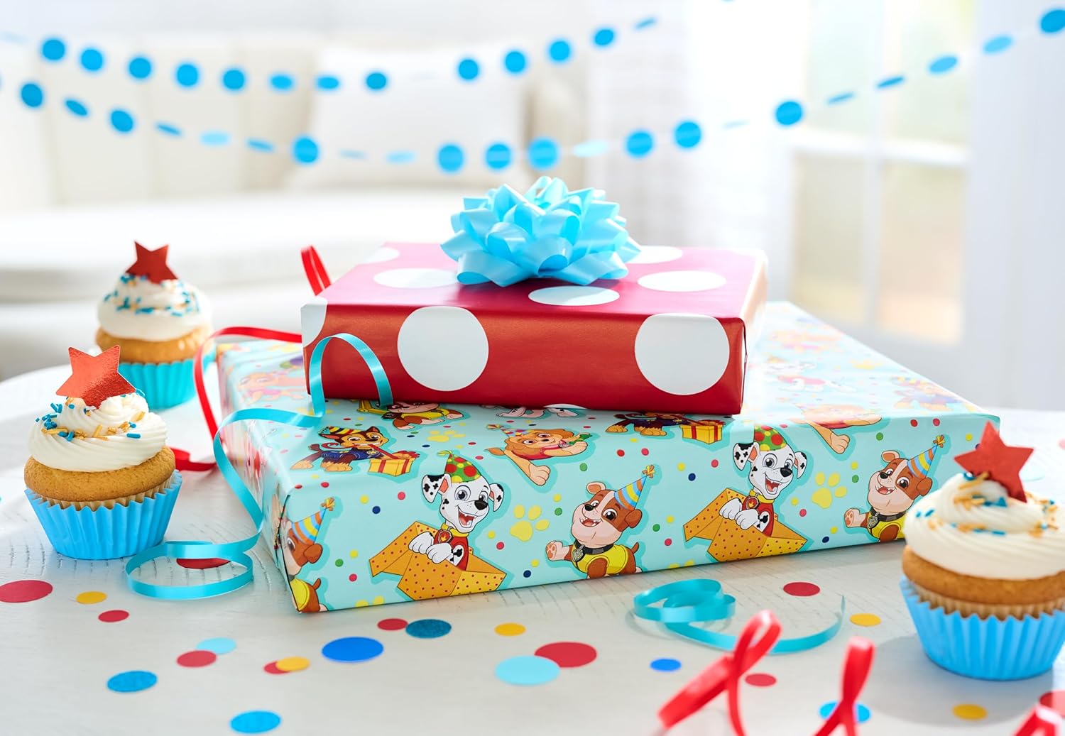 American Greetings Paw Patrol Reversible Gift Wrap Paper 40 sq ft
