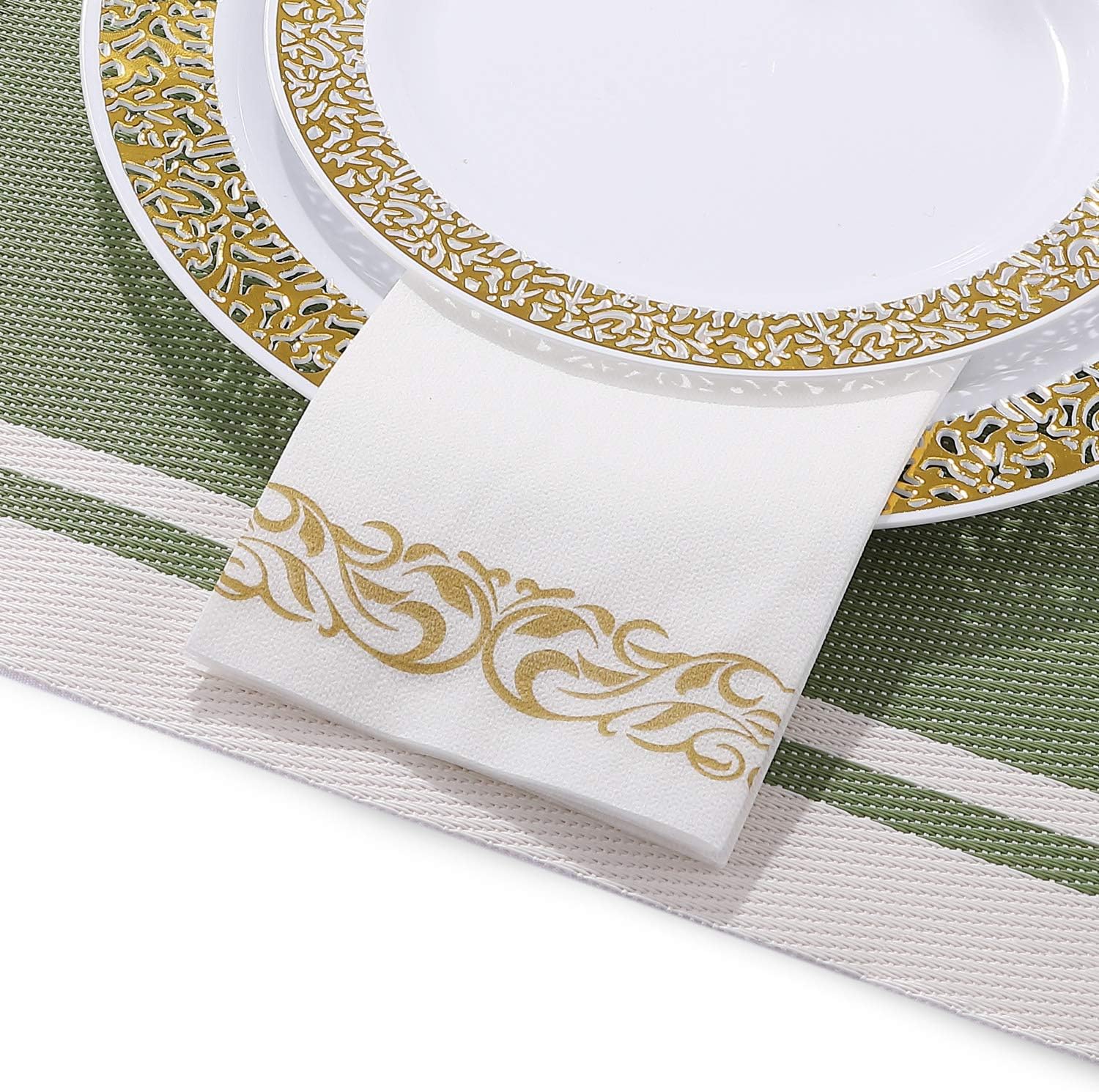 FOCUSLINE 100 Linen Feel Bathroom Napkins - Gold 12x17