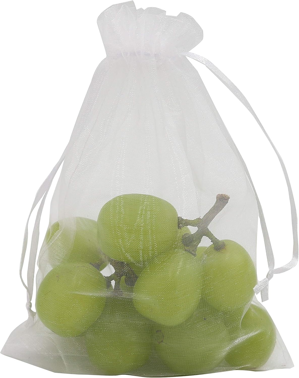 Wudygirl 100pcs 5x7 Inch White Organza Drawstring Gift Bags