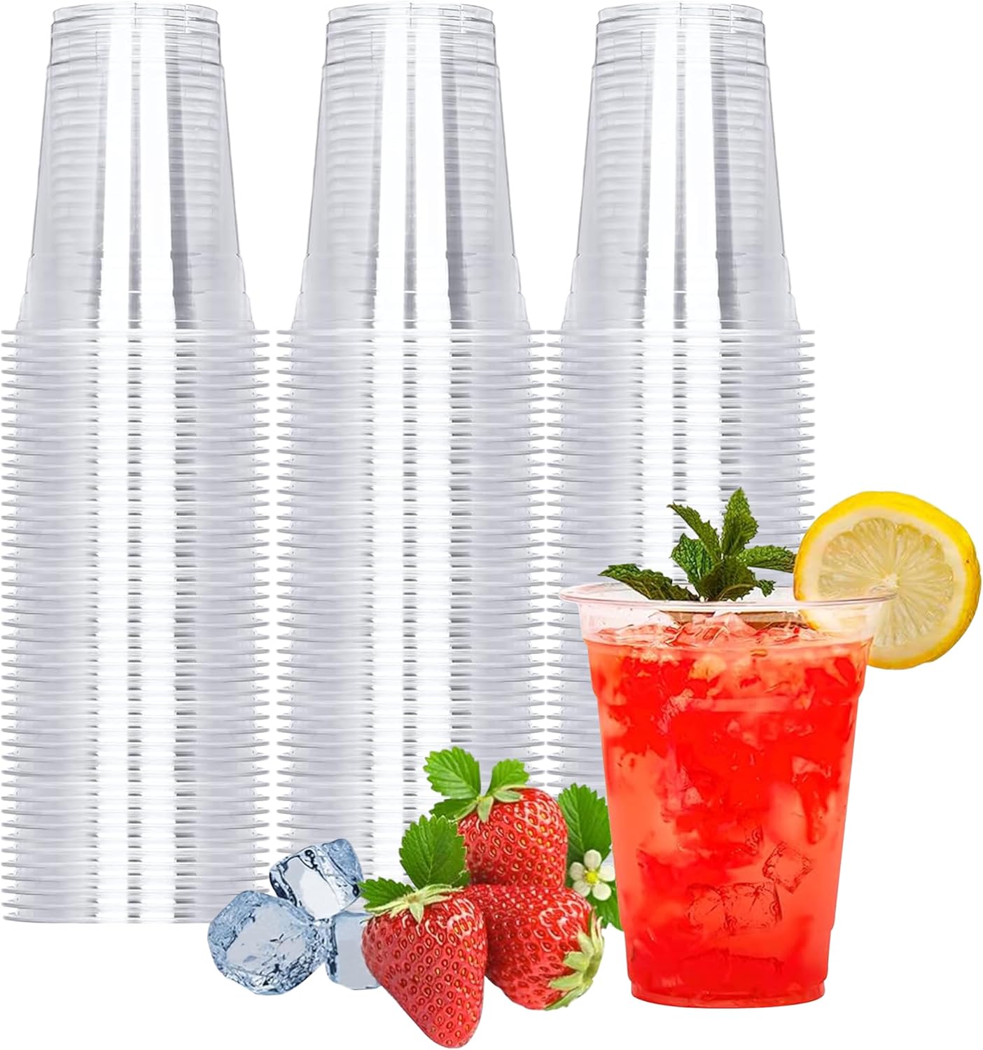 TashiBox 100 Count 16 Ounce Plastic Cups