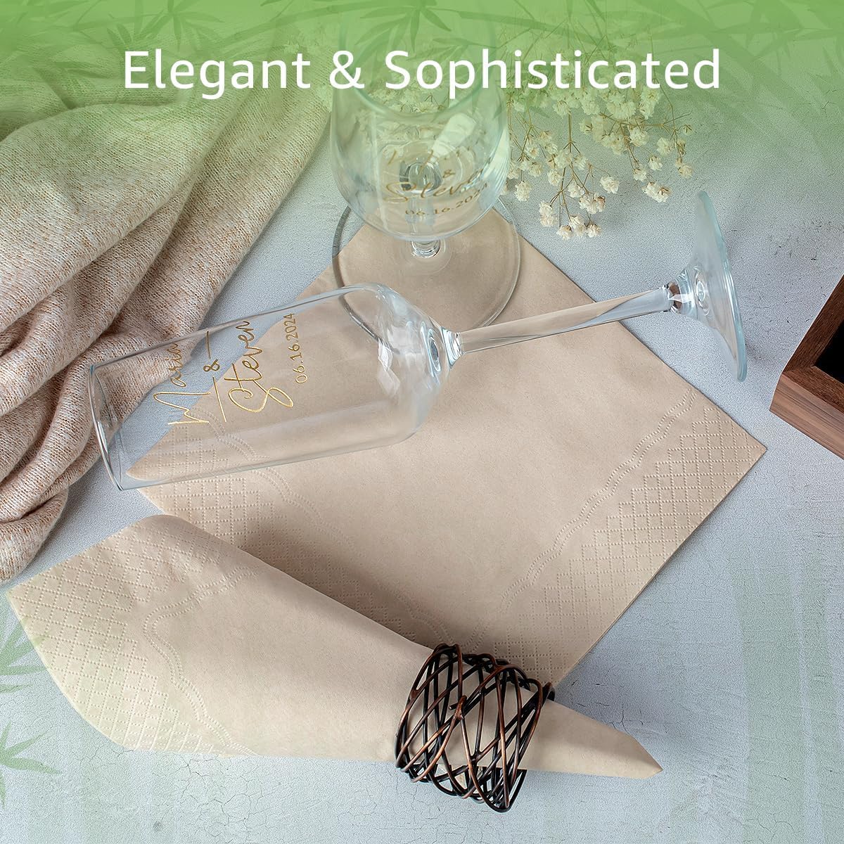 Bamboo Compostable Napkins 250-Pack 65x65 Inch 2-Ply FSC Certified