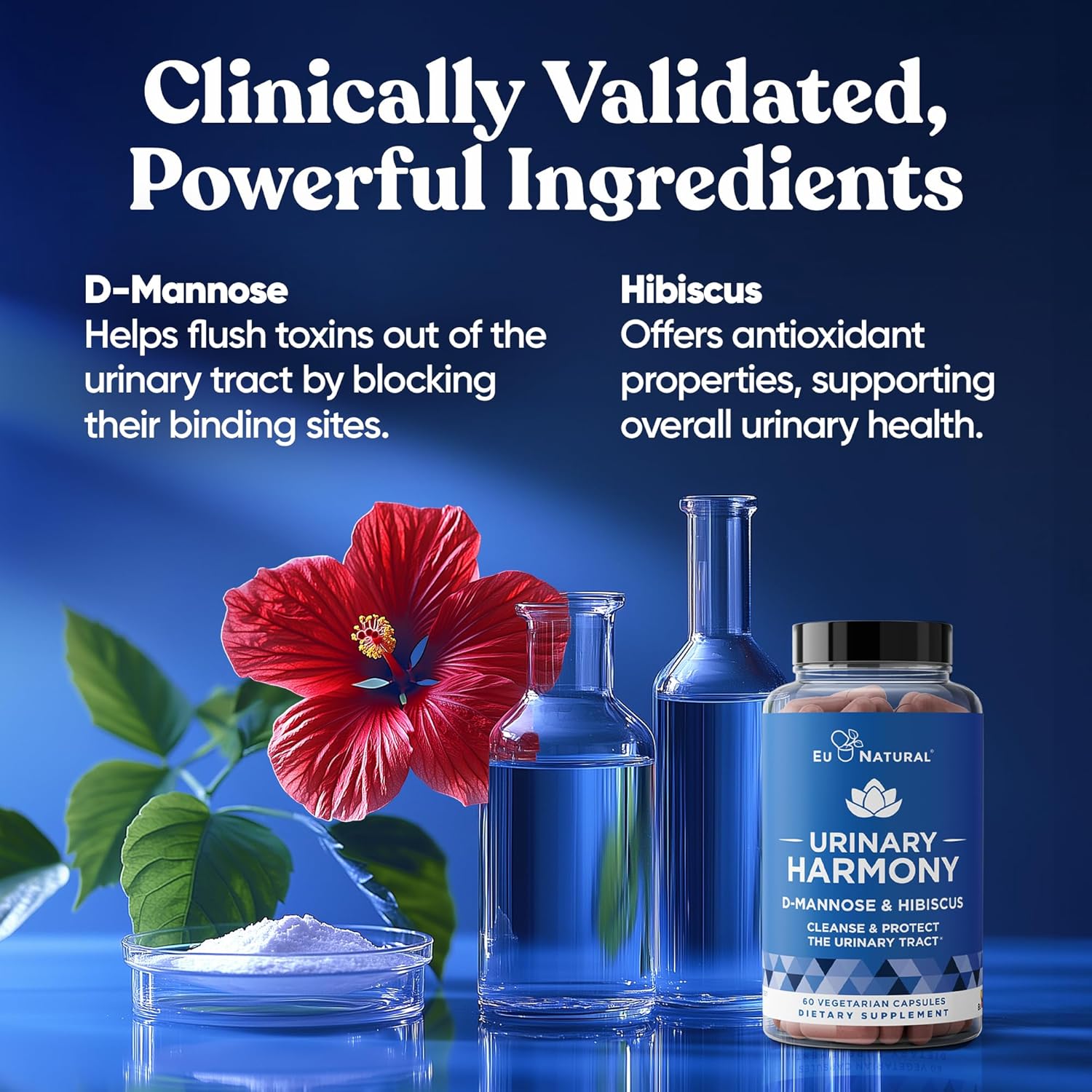 Urinary Harmony D-Mannose Capsules 60 Clinical Strength