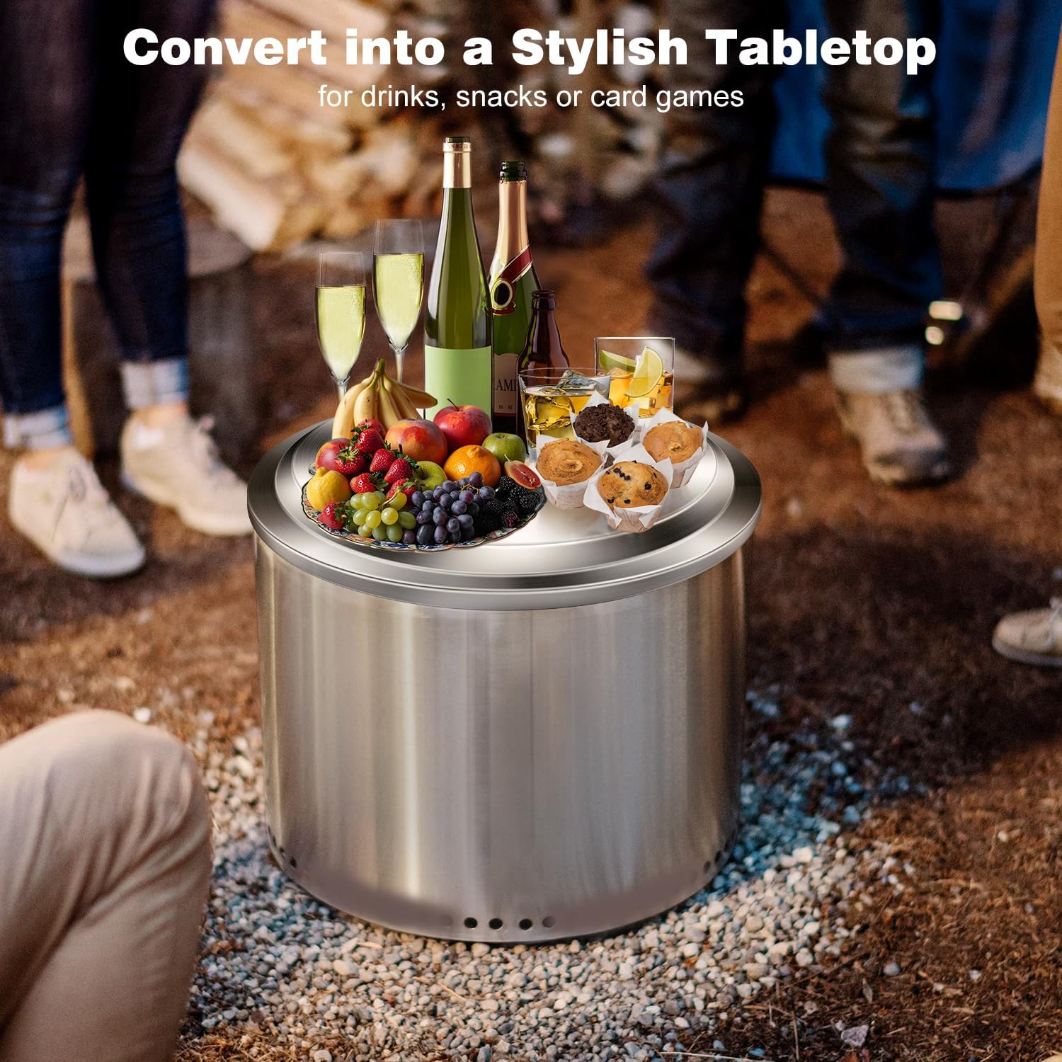 Hipiere 195 Inch Fire Pit Lid for Solo Stove Bonfire 10 20