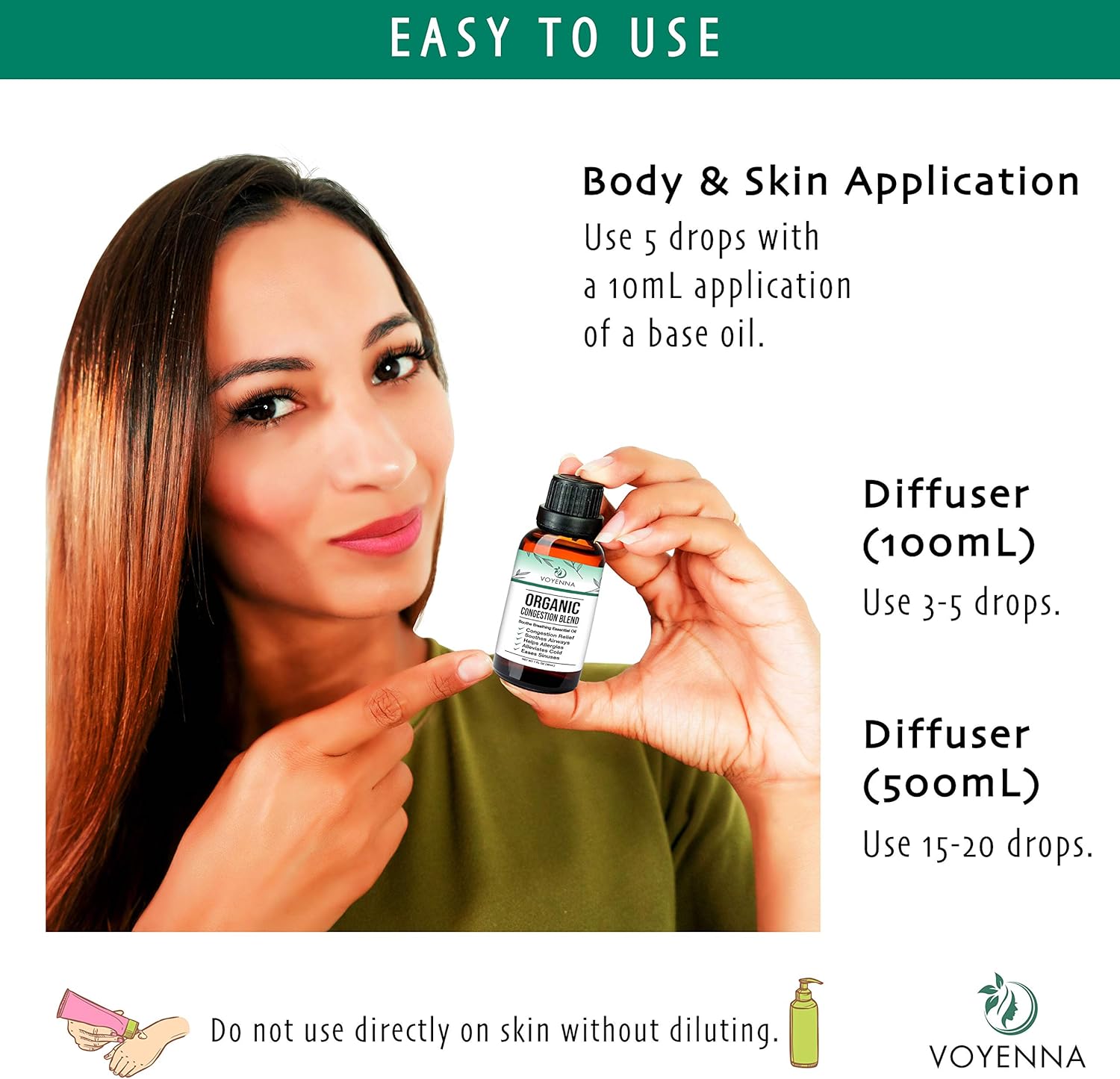 Essential Oil Blend for Diffuser Aromatherapy with Peppermint and Eucalyptus