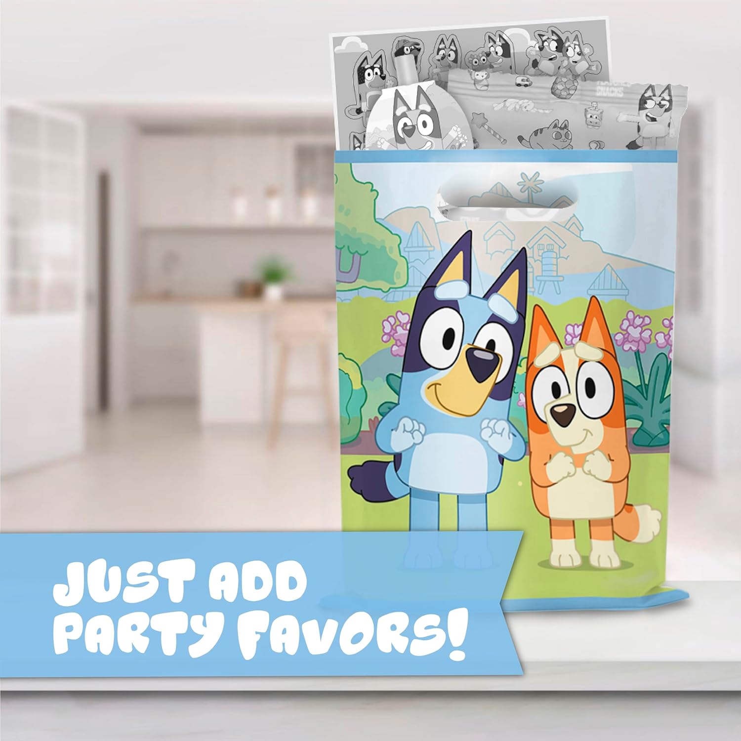 Unique Bluey Goodie Bags for Party Favors 16 Pack