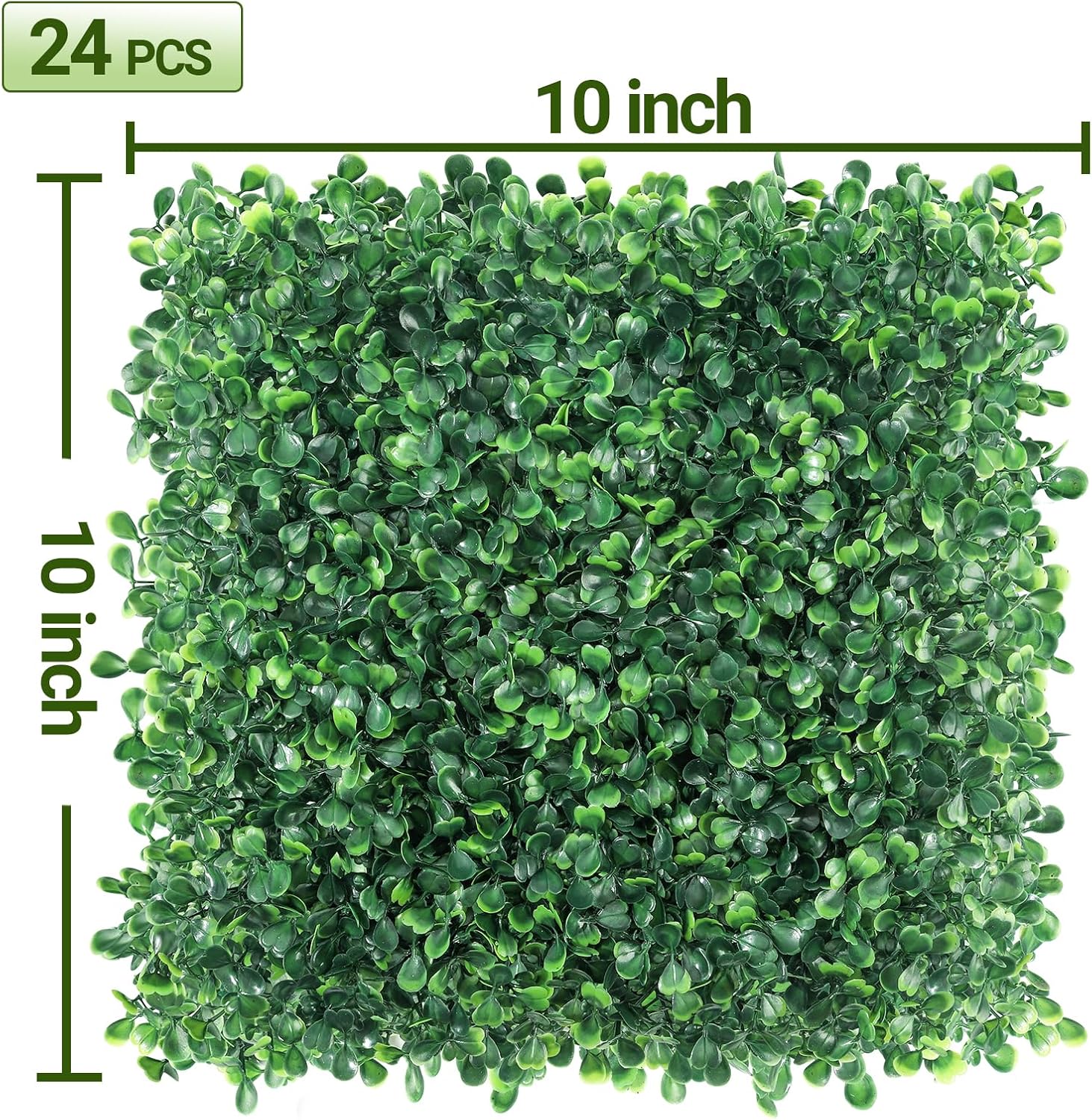 ZXMOTO 10x10 Artificial Boxwood Hedge Panels Set of 24
