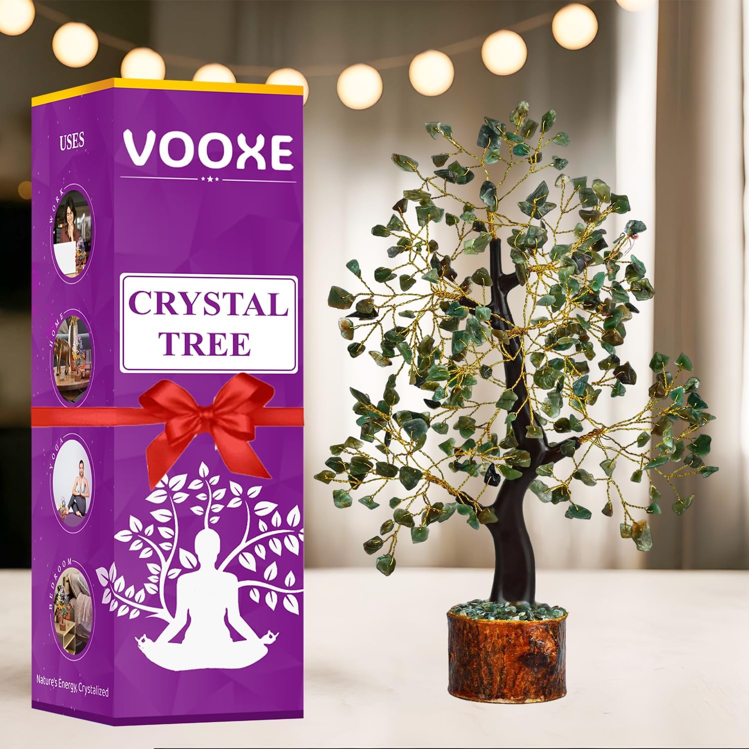 VOOXE Crystal Tree of Abundance Green Aventurine