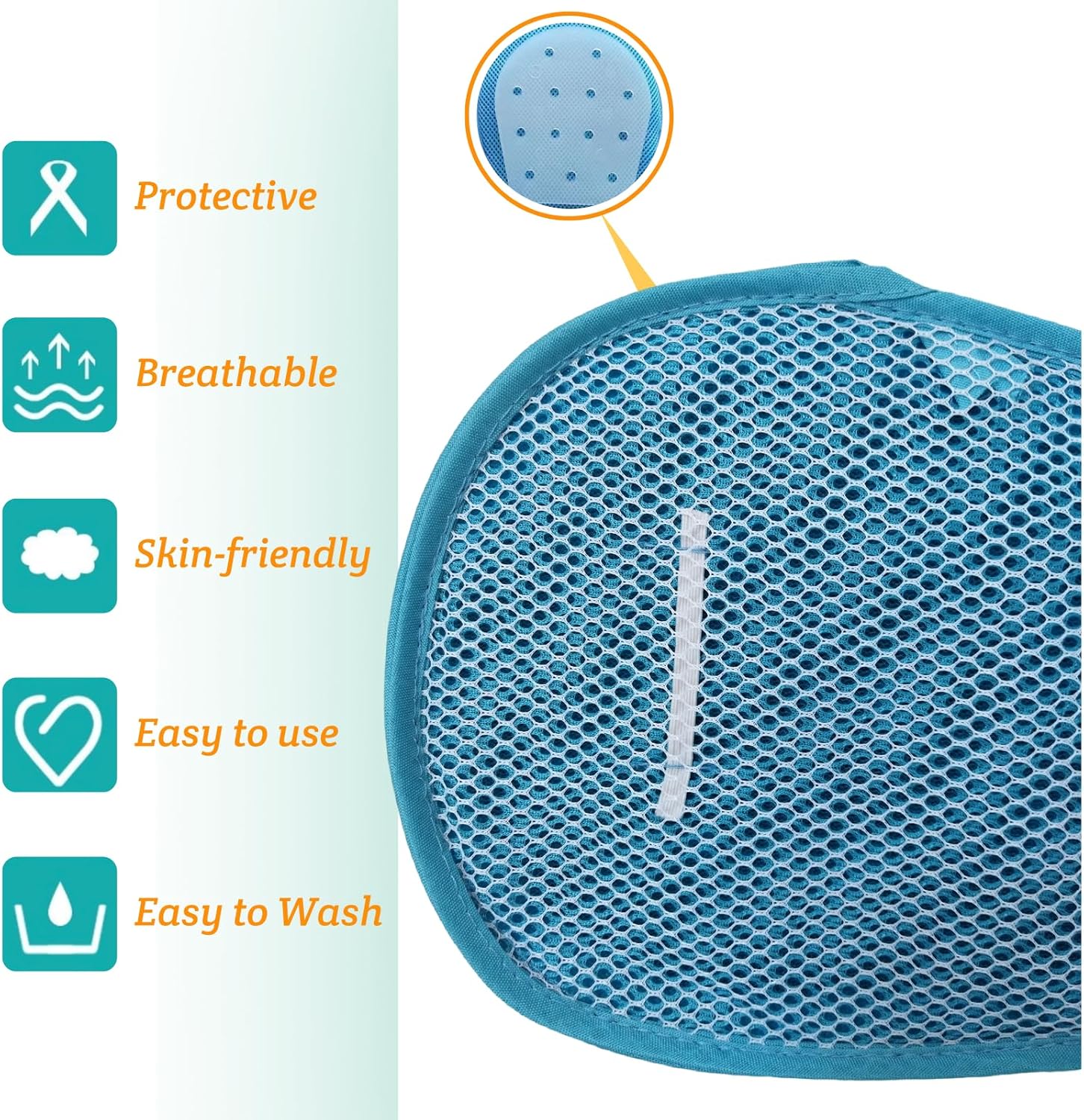 Dementia Hand Restraint Gloves - 2 Pcs Breathable Mesh Mitts for Elderly