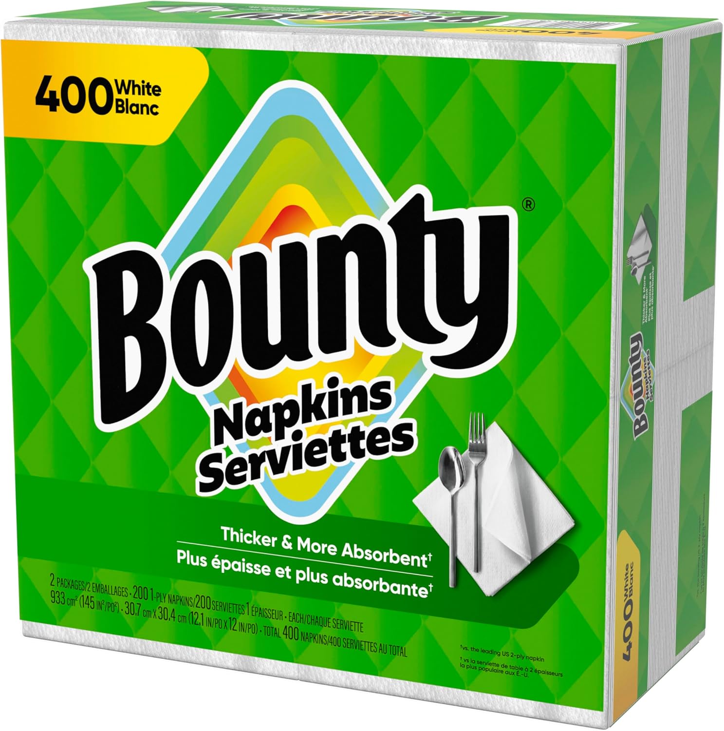 Bounty Paper Napkins White 400 Count