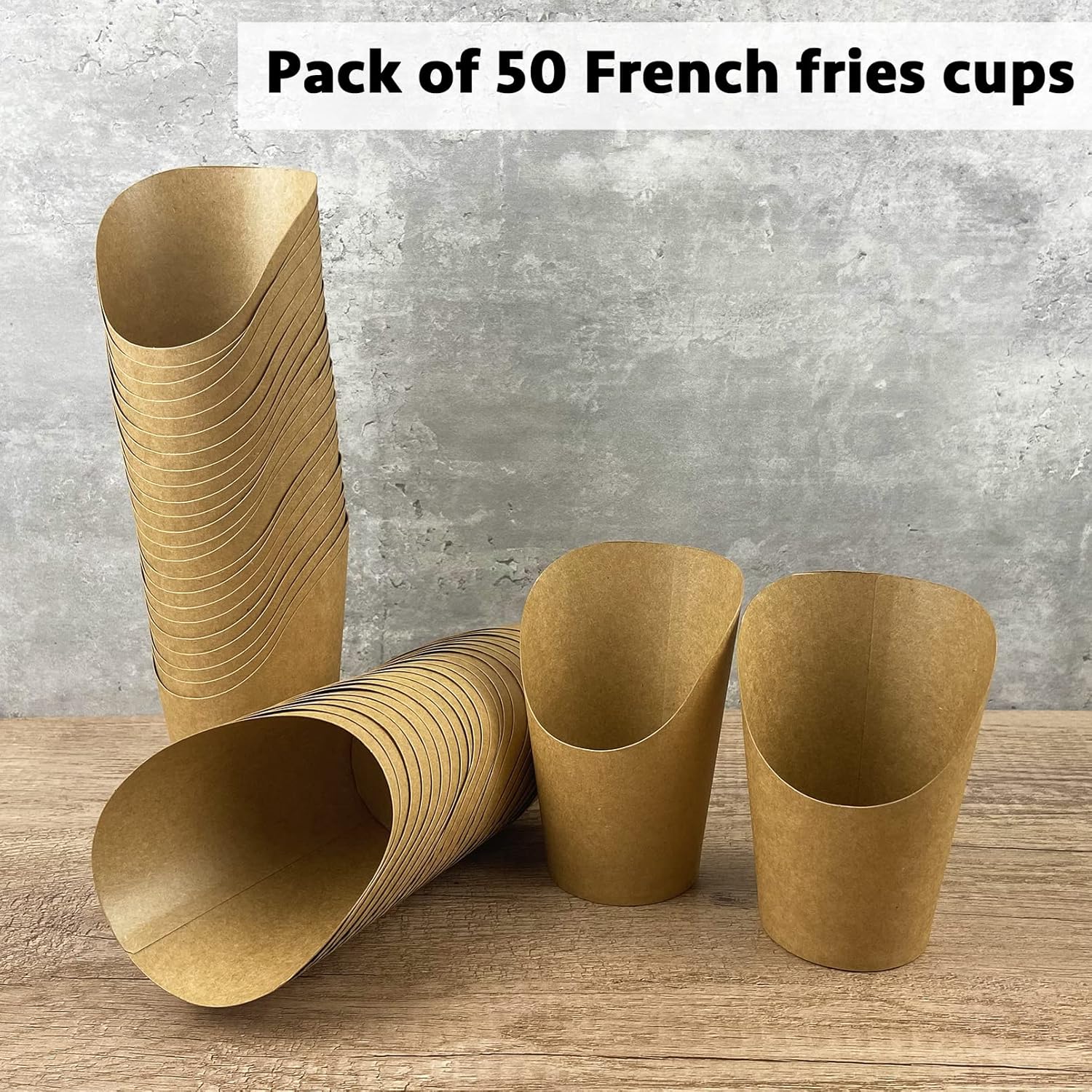 CAMKYDE 50 Pcs French Fries Holder Cups 12oz