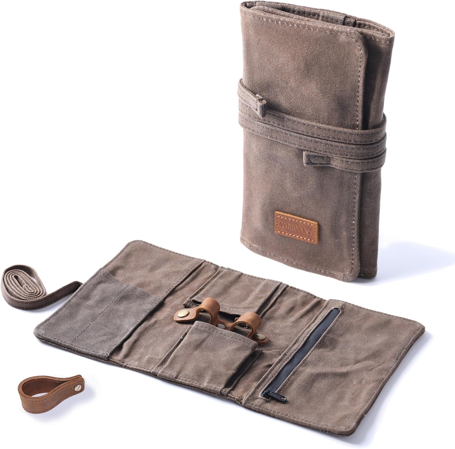 Whitlucks Waxed Canvas Pipe Pouch with Leather Stand
