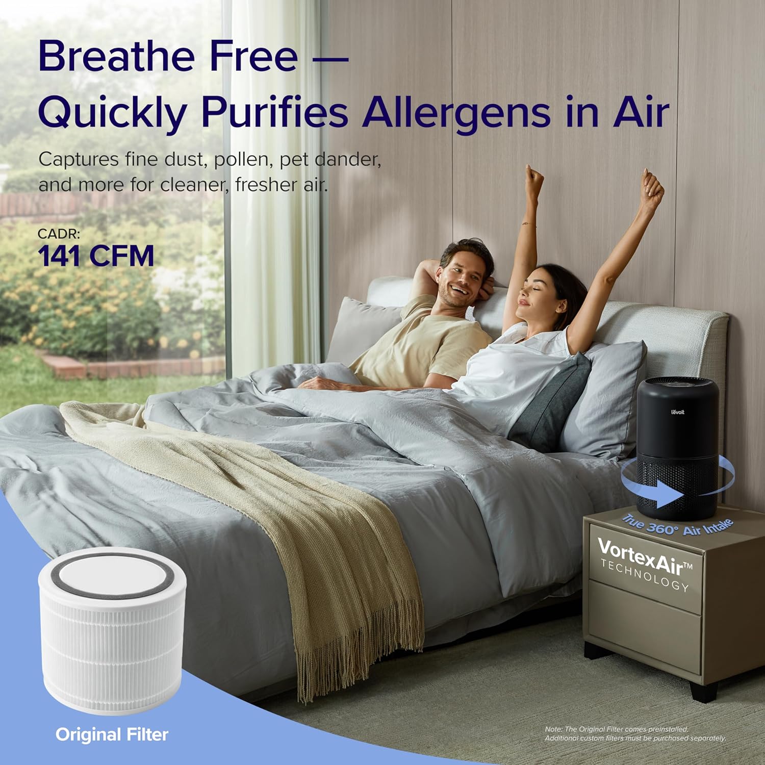 LEVOIT Humidifier with Essential Oil Diffuser Quiet 3L Cool Mist for Bedroom