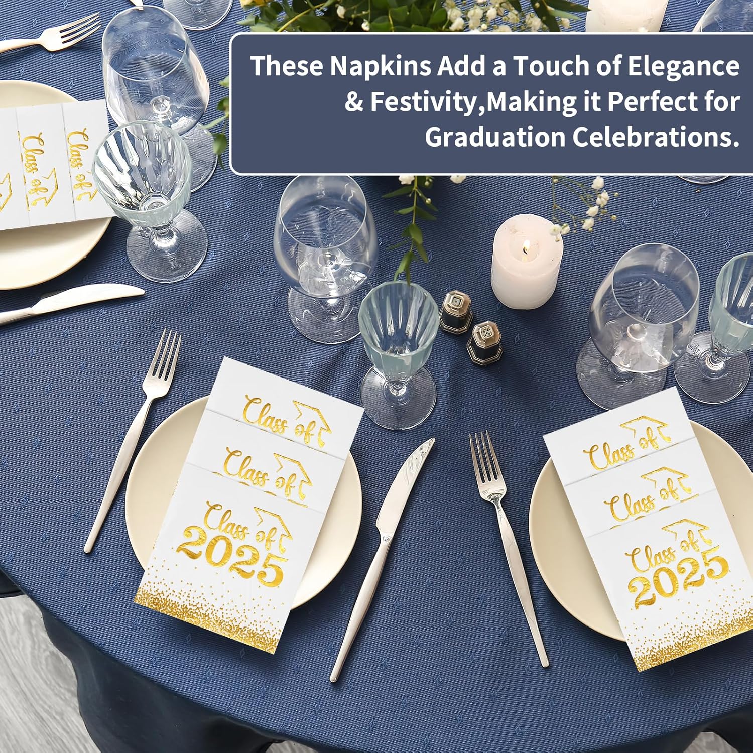 Class of 2025 Graduation Napkins 100 PCS