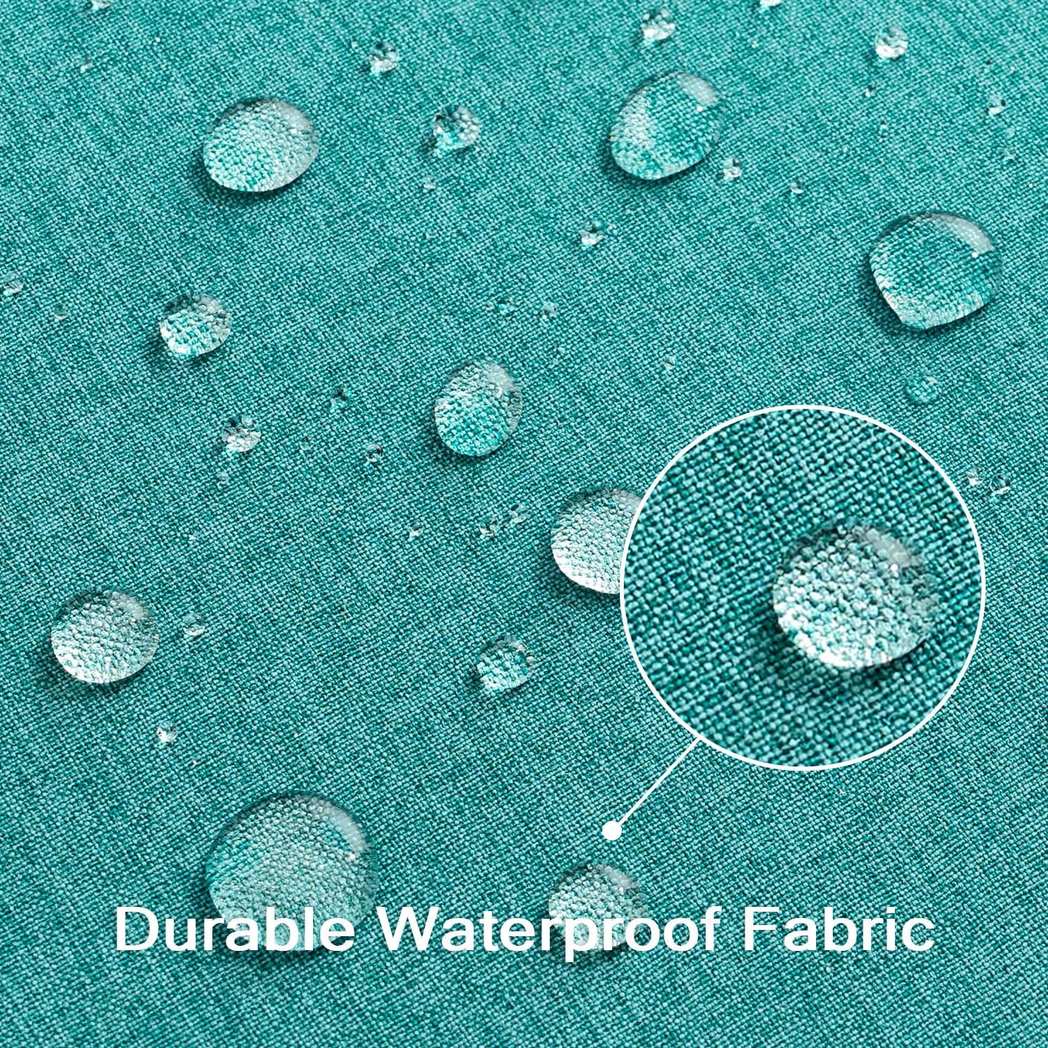 ANRODUO Set of 2 Waterproof Pillow Covers Turquoise