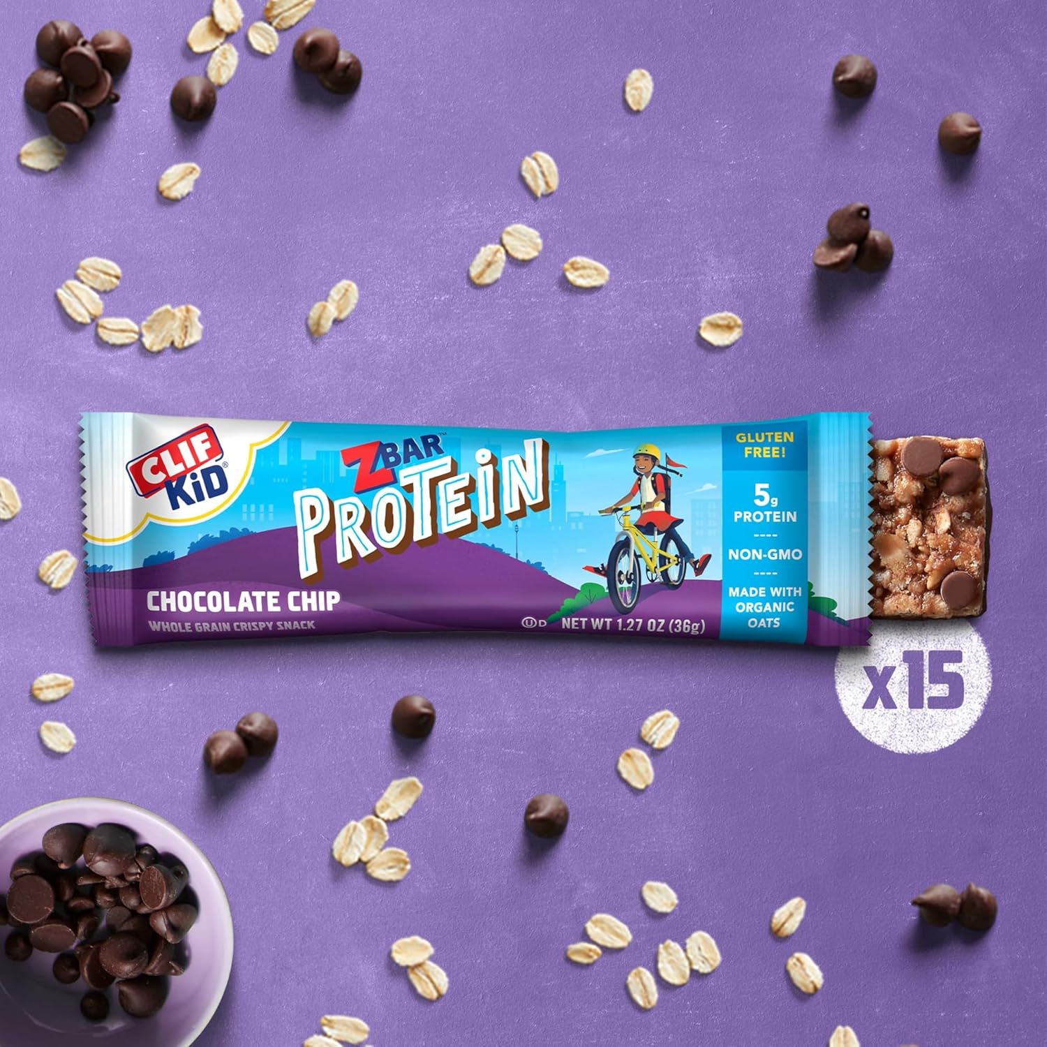 Zbar Protein Chocolate Chip Crispy Bars 15 Pack