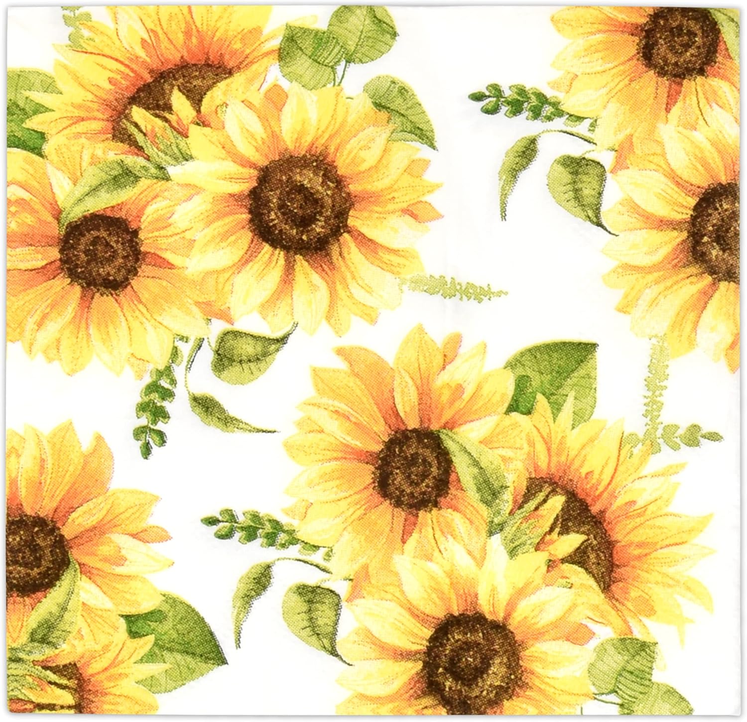 Gift Boutique 100 Sunflower Floral Napkins 3 Ply