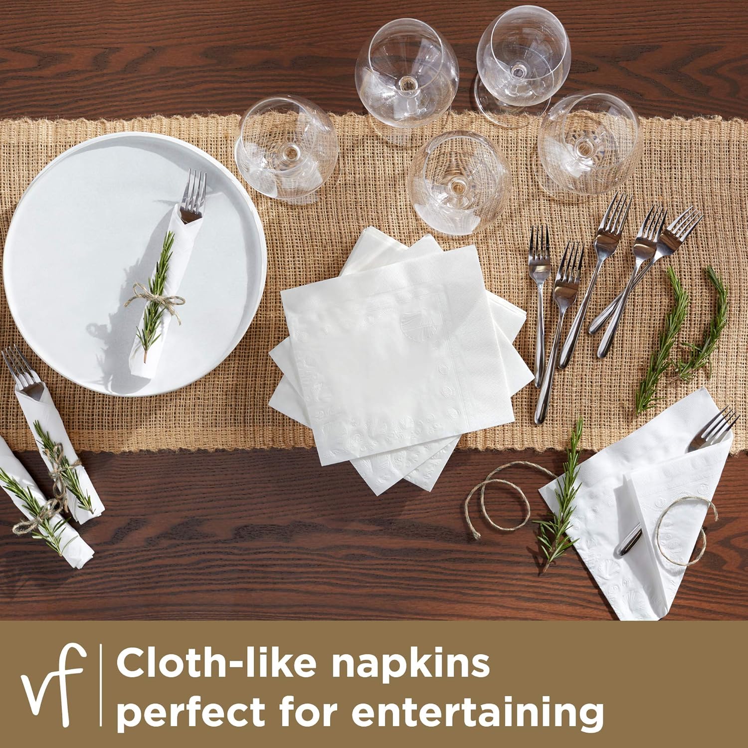 Vanity Fair Entertain Paper Napkins 40 Count