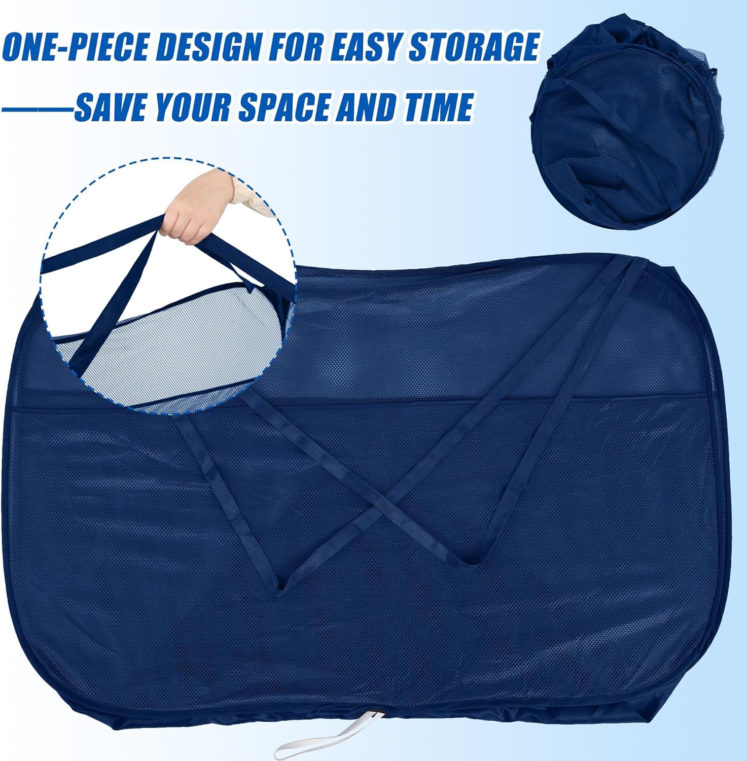 Hahood Pop-up Pool Toy Storage Bin 47x47x31 Inch