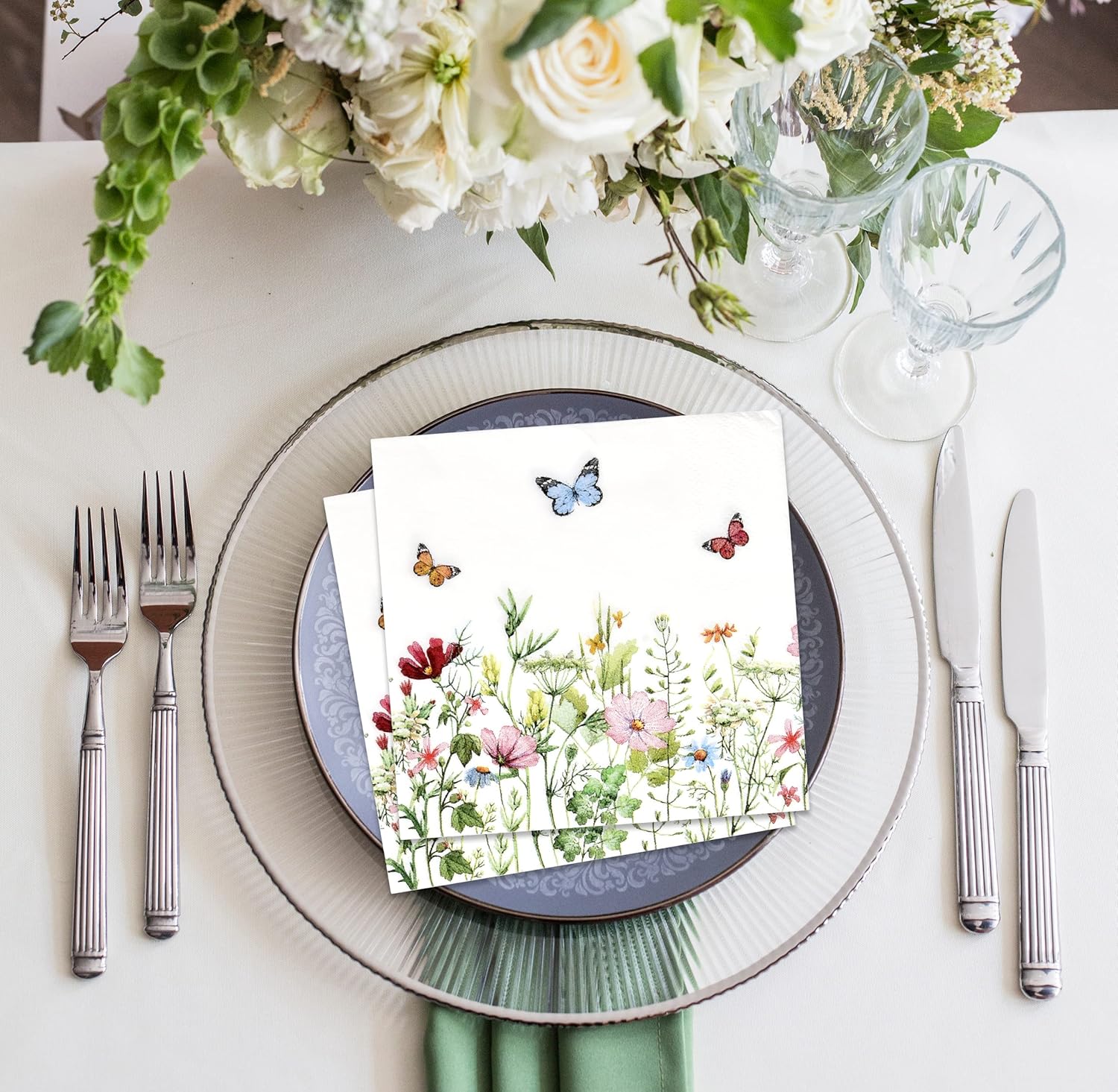 Gift Boutique 100 Pcs Floral Cocktail Napkins