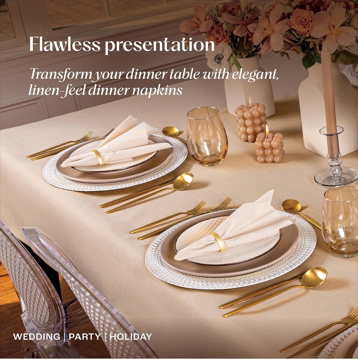50-Pack Premium Disposable Guest Towels 12 x 17