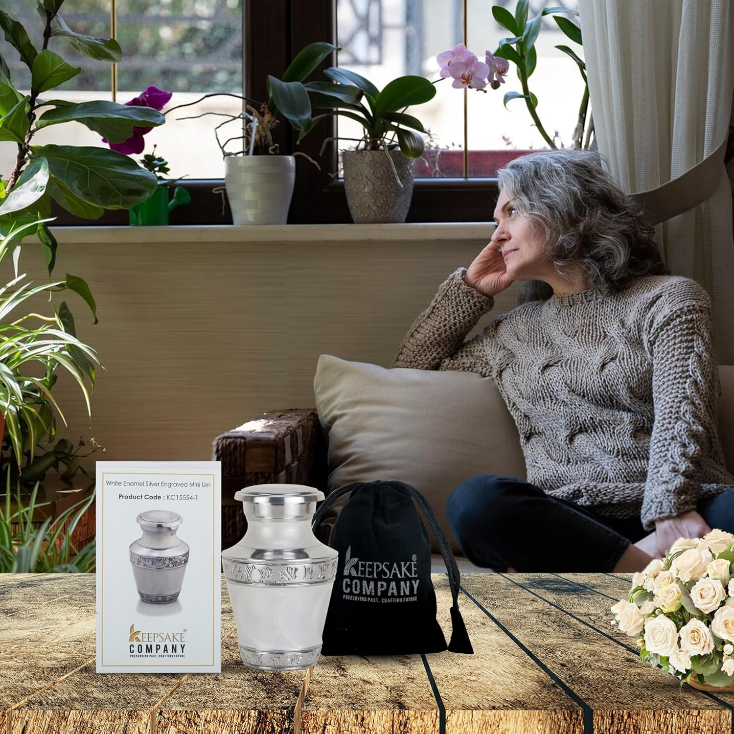 Little Urns for Human Ashes White - Small Urn for Cremation