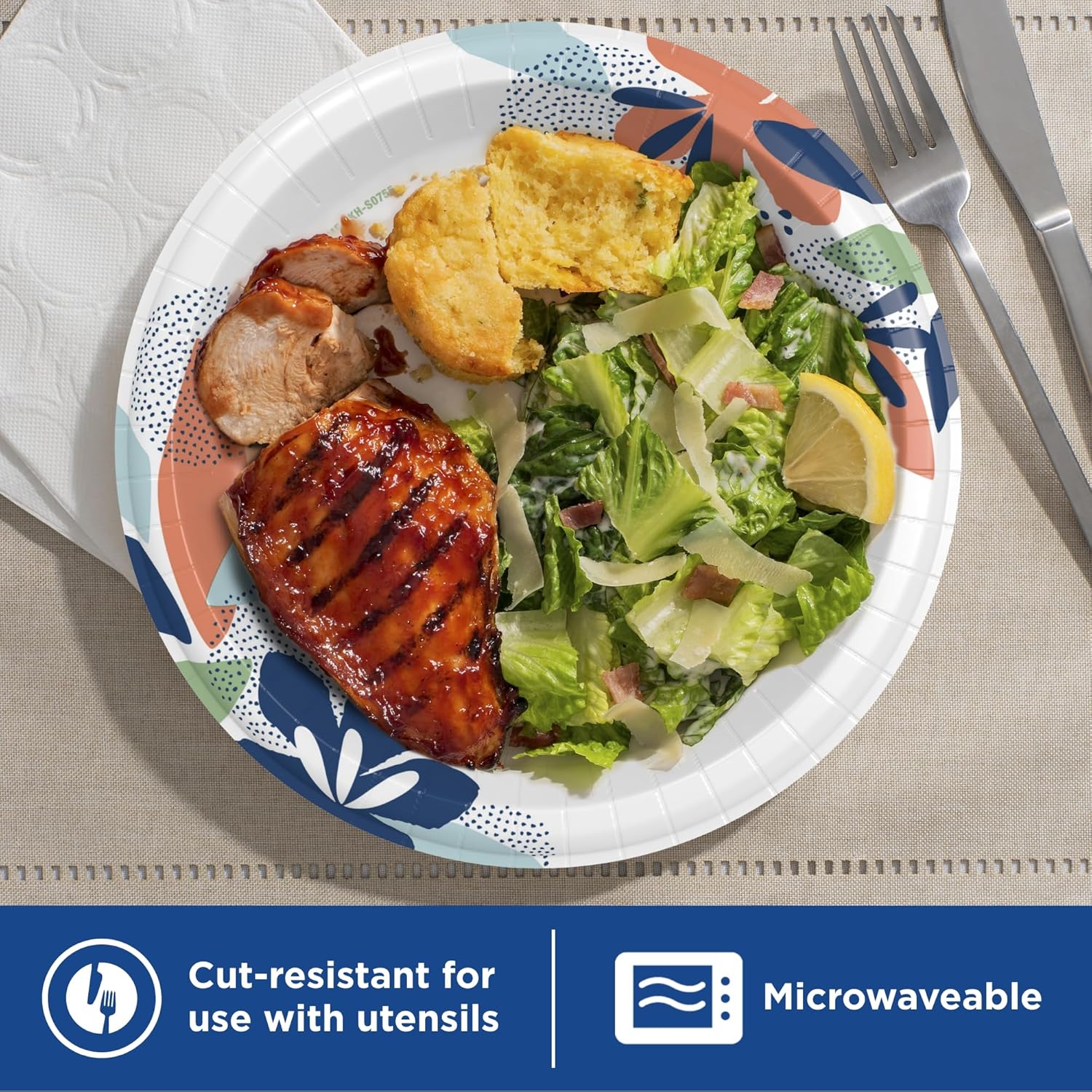Dixie Large Paper Plates 10 Inch 204 Count 2X Stronger