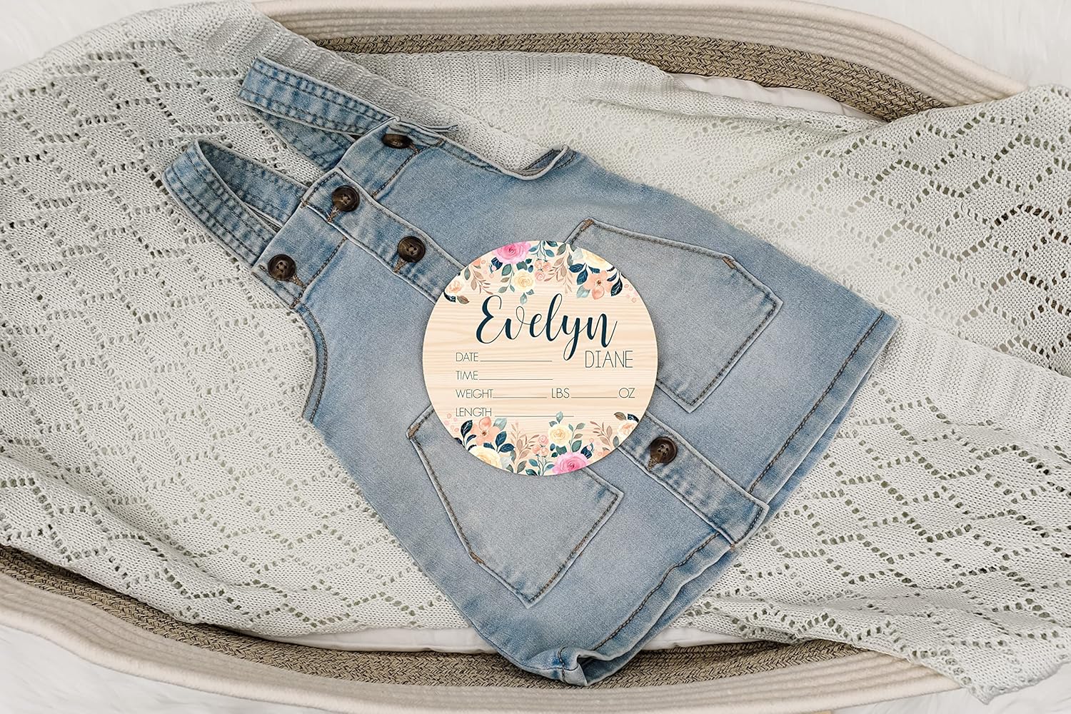 Personalized Birth Stat Sign for Newborn Baby