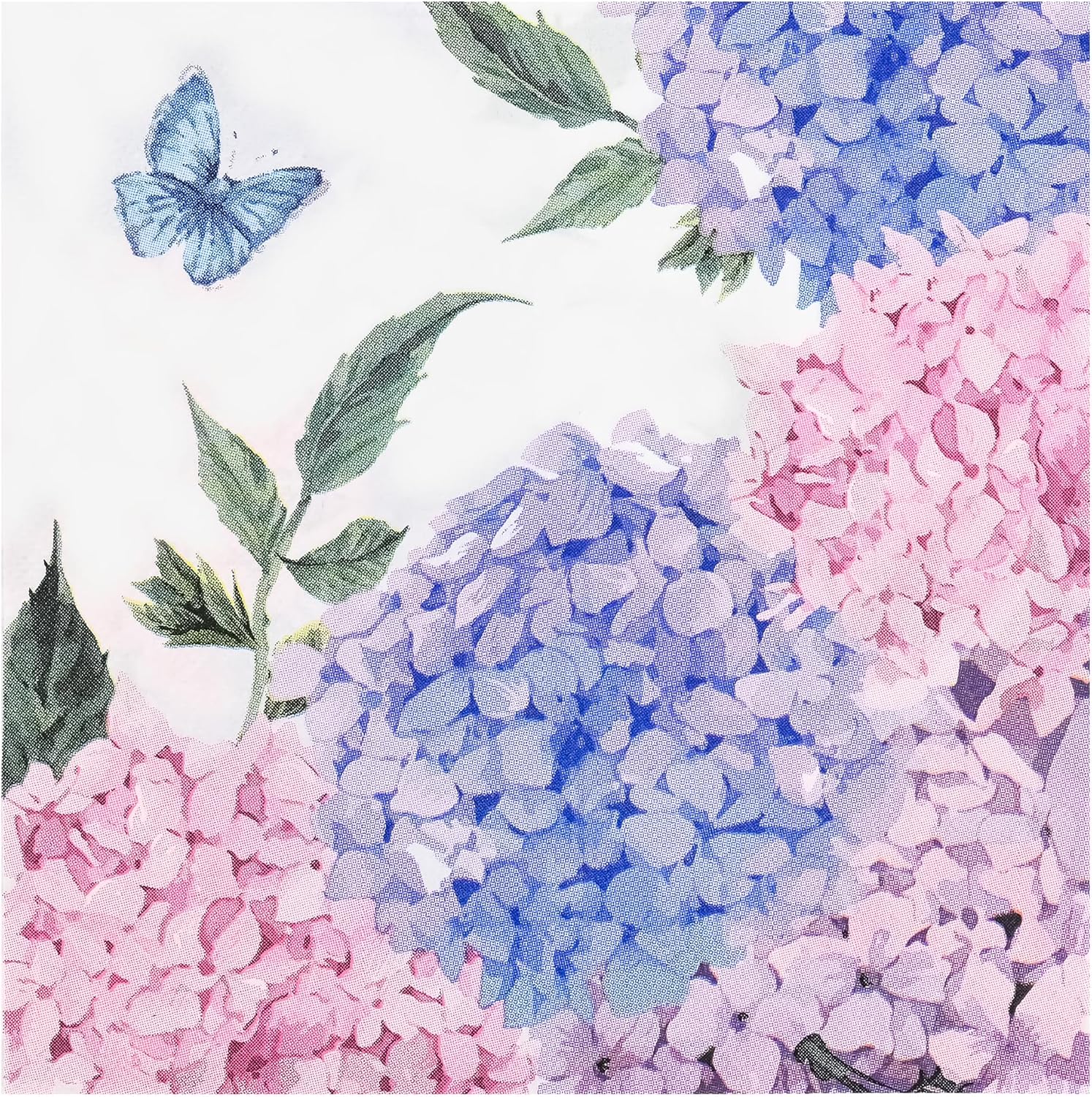 100Pcs Hydrangea Floral Paper Napkins for Spring Summer Parties