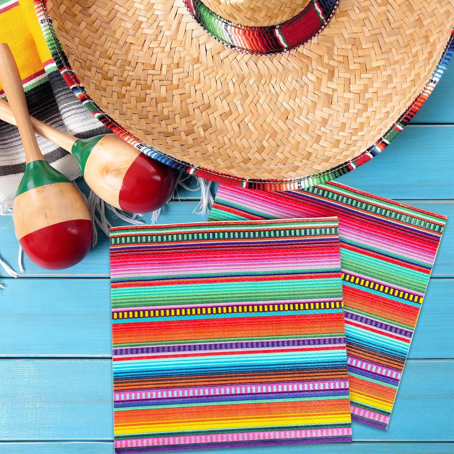 Peony Man 50 Pack Mexican Fiesta Cocktail Napkins